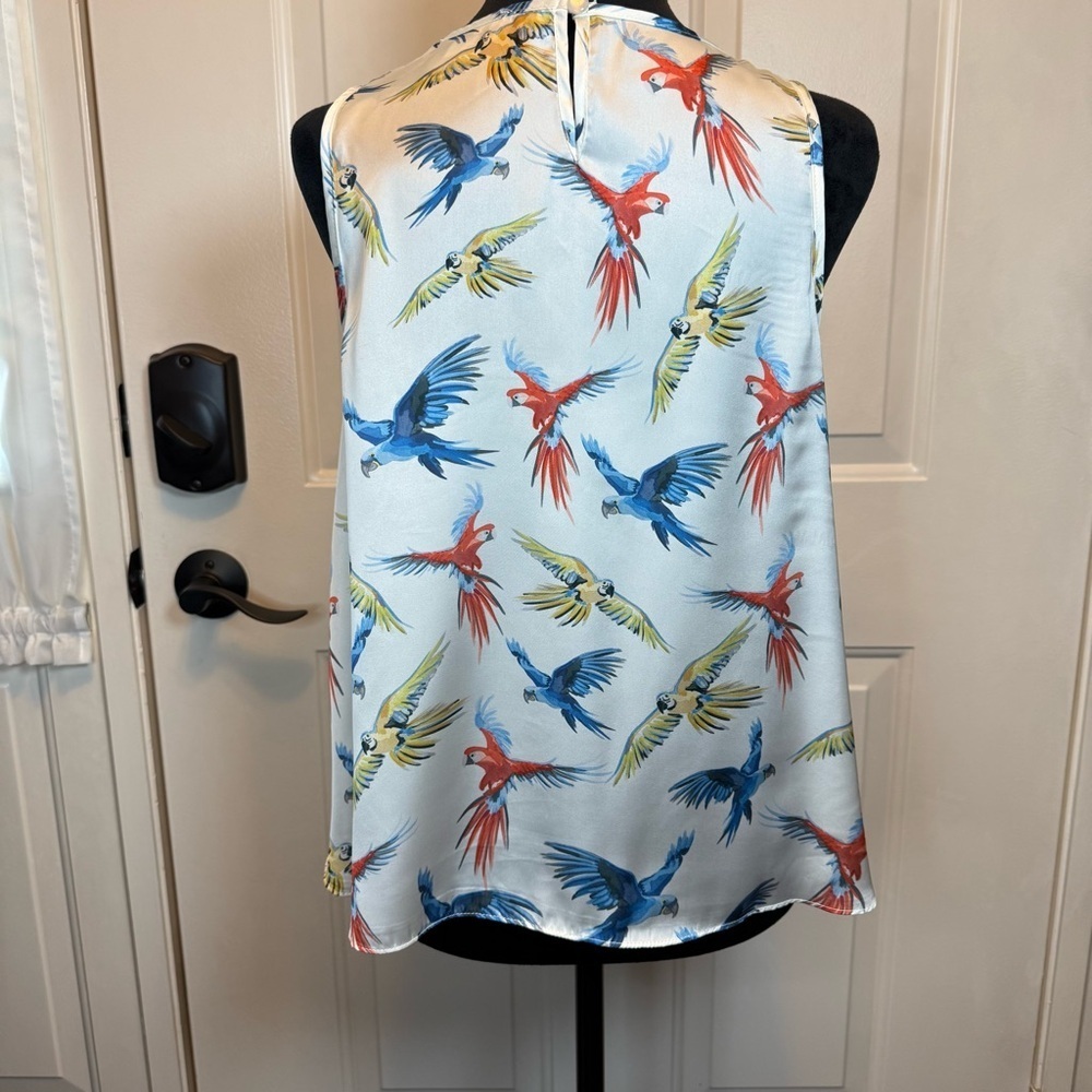 Molly Bracken Premium Bird Print Sleeveless Swing Top Tank Sz S - Picture 10 of 12